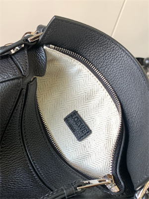 Loewe Mini Puzzle Bag In Soft Grained Calfskin Black