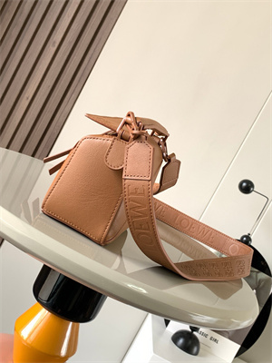 Loewe Mini Puzzle Bag In Soft Grained Calfskin With Wide Strap