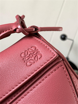 Loewe Mini Puzzle Bag In Soft Grained Calfskin With Wide Strap