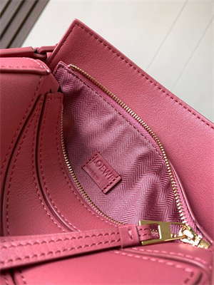 Loewe Mini Puzzle Bag In Soft Grained Calfskin With Wide Strap