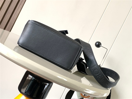 Loewe Mini Puzzle Bag In Soft Grained Calfskin With Wide Strap