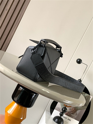 Loewe Mini Puzzle Bag In Soft Grained Calfskin With Wide Strap