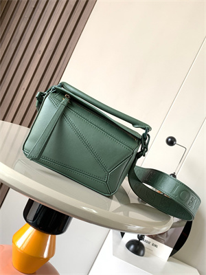 Loewe Mini Puzzle Bag In Soft Grained Calfskin With Wide Strap