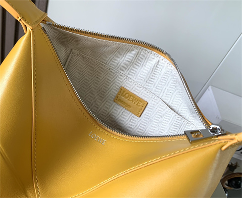 Loewe Puzzle Fold Wash Bag In Shiny Calfskin