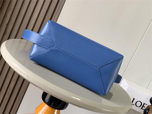 Loewe Puzzle Fold Wash Bag In Shiny Calfskin