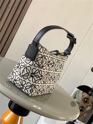 Loewe Cubi Bag In Anagram Jacquard and Calfskin