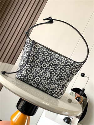Loewe Cubi Bag In Anagram Jacquard and Calfskin