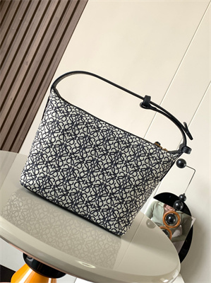 Loewe Cubi Bag In Anagram Jacquard and Calfskin