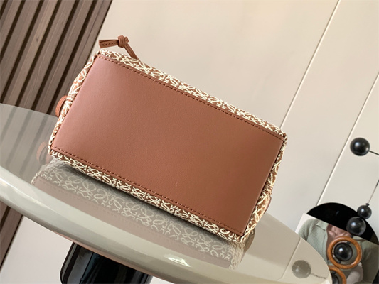 Loewe Cubi Bag In Anagram Jacquard and Calfskin