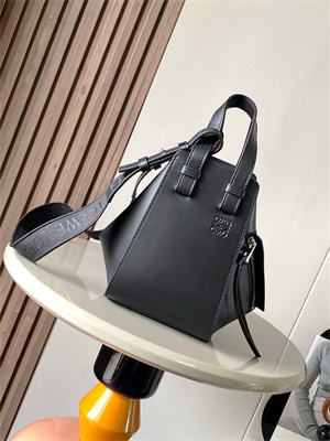 Loewe Compact Hammock bag in satin calfskin With Jacquard Strap