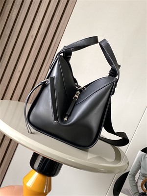 Loewe Compact Hammock bag in satin calfskin With Jacquard Strap