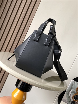 Loewe Compact Hammock bag in satin calfskin With Jacquard Strap