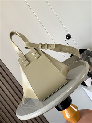 Loewe Compact Hammock bag in satin calfskin With Jacquard Strap