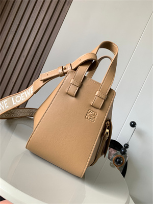 Loewe Compact Hammock bag in satin calfskin With Jacquard Strap