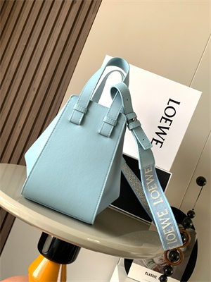 Loewe Compact Hammock bag in satin calfskin With Jacquard Strap