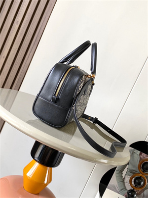Loewe Amazona 23 Bag In Anagram Jacquard and Calfskin Black