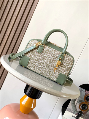 Loewe Amazona 23 Bag In Anagram Jacquard and Calfskin Green