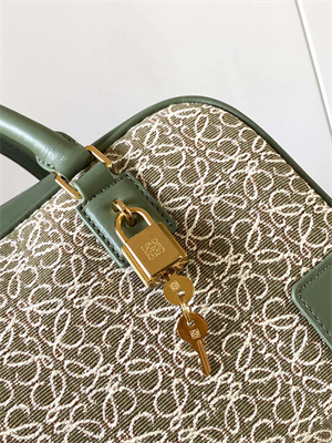 Loewe Amazona 23 Bag In Anagram Jacquard and Calfskin Green