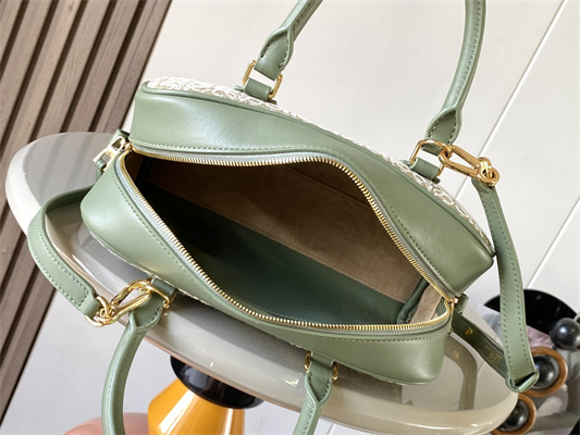 Loewe Amazona 23 Bag In Anagram Jacquard and Calfskin Green