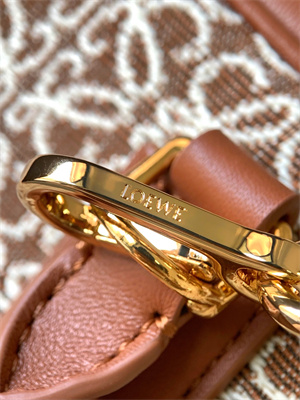 Loewe Amazona 28 Bag In Anagram Jacquard and Calfskin Brown