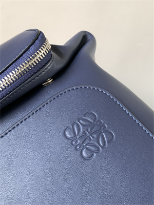 Loewe Goya Backpack In Silk Calfskin Navy Blue