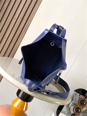 Loewe Compact Hammock bag in satin calfskin With Jacquard Strap