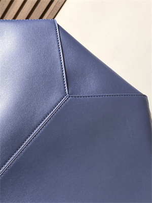 Loewe XL Puzzle Fold Tote In Shinny Calfskin Anbyss Blue