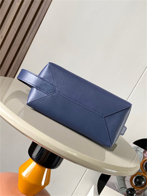 Loewe Puzzle Fold Wash Bag In Shinny Calfskin