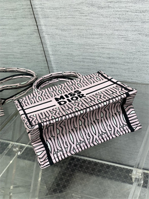 CD Miss Dior Small Book Tote Allover Emb Pale Pink
