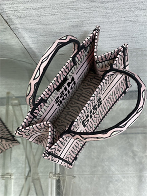 CD Miss Dior Small Book Tote Allover Emb Pale Pink