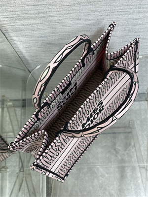 CD Miss Dior Medium Book Tote Allover Emb Pale Pink