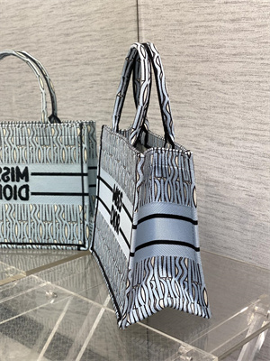 CD Miss Dior Medium Book Tote Allover Emb Pale Blue