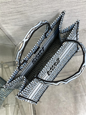 CD Miss Dior Medium Book Tote Allover Emb Pale Blue