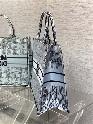 CD Miss Dior Large Book Tote Allover Emb Pale Blue