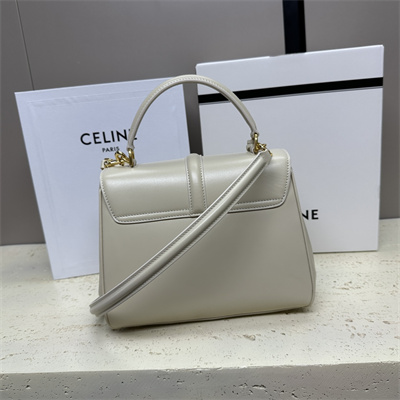 Celine Small 16 Bag In Satined Calfskin Grey