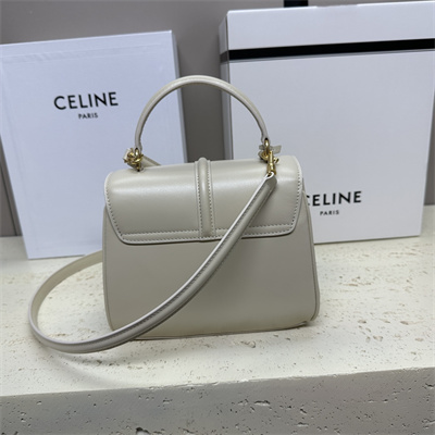 Celine Mini 16 Bag In Satined Calfskin Grey