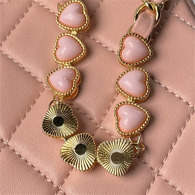 Chanel Hobo Bag Lambskin Gold Tone Metal Pink AS3786