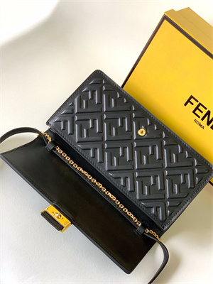 Fen.di WOC Baguette Nappa Leather Black