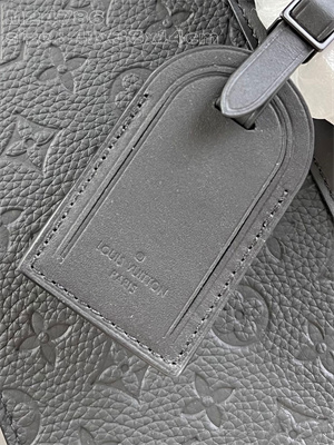 L.V Sac Plat 24H Embossed Taurillon cowhide leather Black M24786