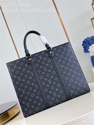 L.V Sac Plat 24H Monogram Eclipse coated canvas M47059