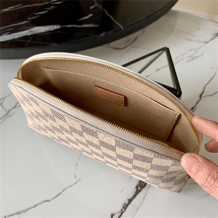 L.V Cosmetic Pouch GM Damier Azur N47353