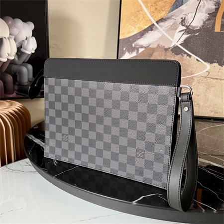 L.V Stand Pouch Damier Graphite N64612