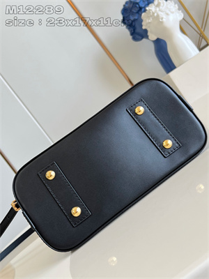 L.V Alma BB Handbag Black Calfskin M12289