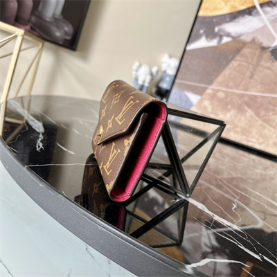 L.V Victorine Wallet Monogram Canvas Inside Purple Red M62360