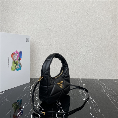 Prada Soft Nappa Leather Mini Bag Black Color 1BA384