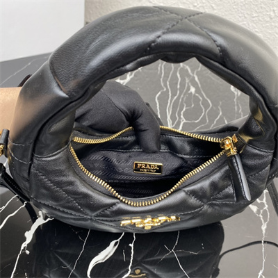 Prada Soft Nappa Leather Mini Bag Black Color 1BA384