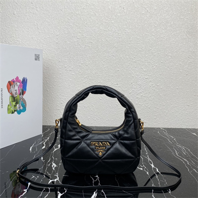 Prada Soft Nappa Leather Mini Bag Black Color 1BA384