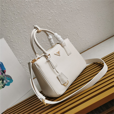 Prada Medium Galleria  leather bag White Color 1BA863
