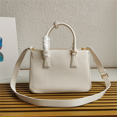 Prada Medium Galleria  leather bag White Color 1BA863