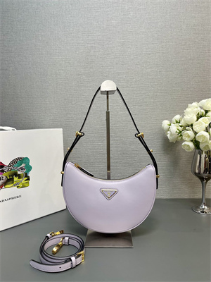 Prada Arqué leather shoulder bag Lilac Color 1BC194
